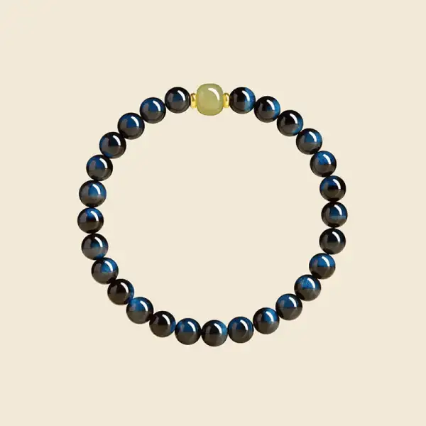 Tiger Eye Jade Round Beads Intuition Bracelet