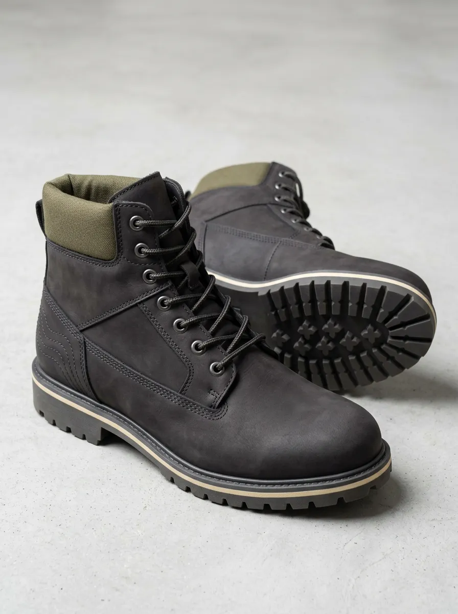 Unisex Everyday Collar Print Work Boots