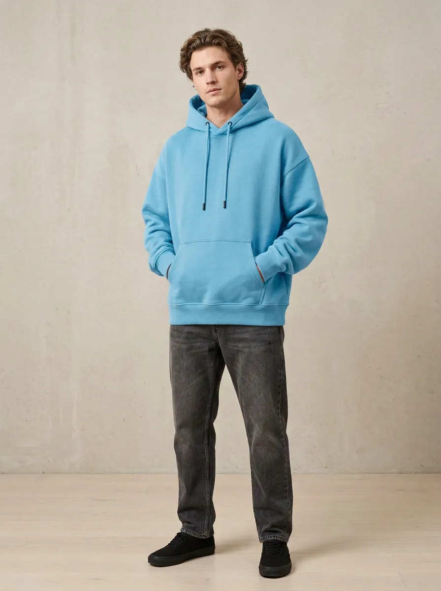 Flexible Leisure Plain Unisex Everyday Hoodie