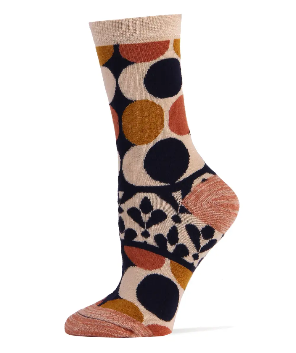 Bamboo Blend Celestial Motif Crew Socks