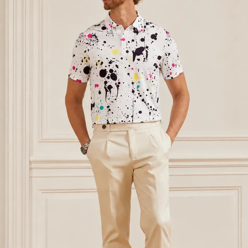 Refined Sport Short Sleeve Button Up Polo Shirt
