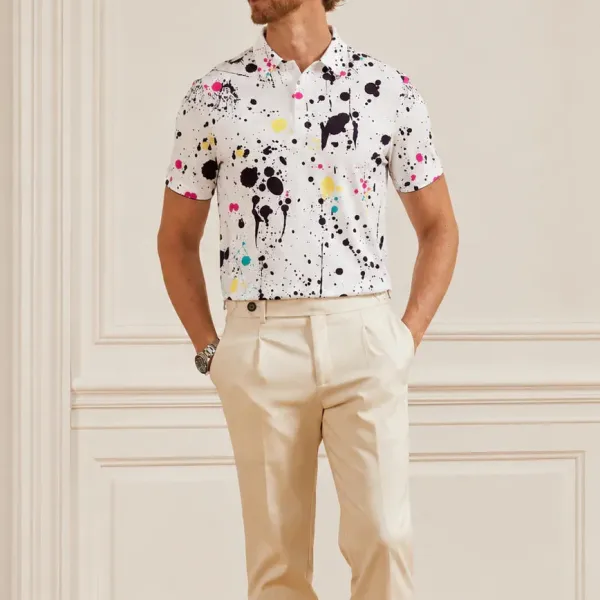 Refined Sport Short Sleeve Button Up Polo Shirt