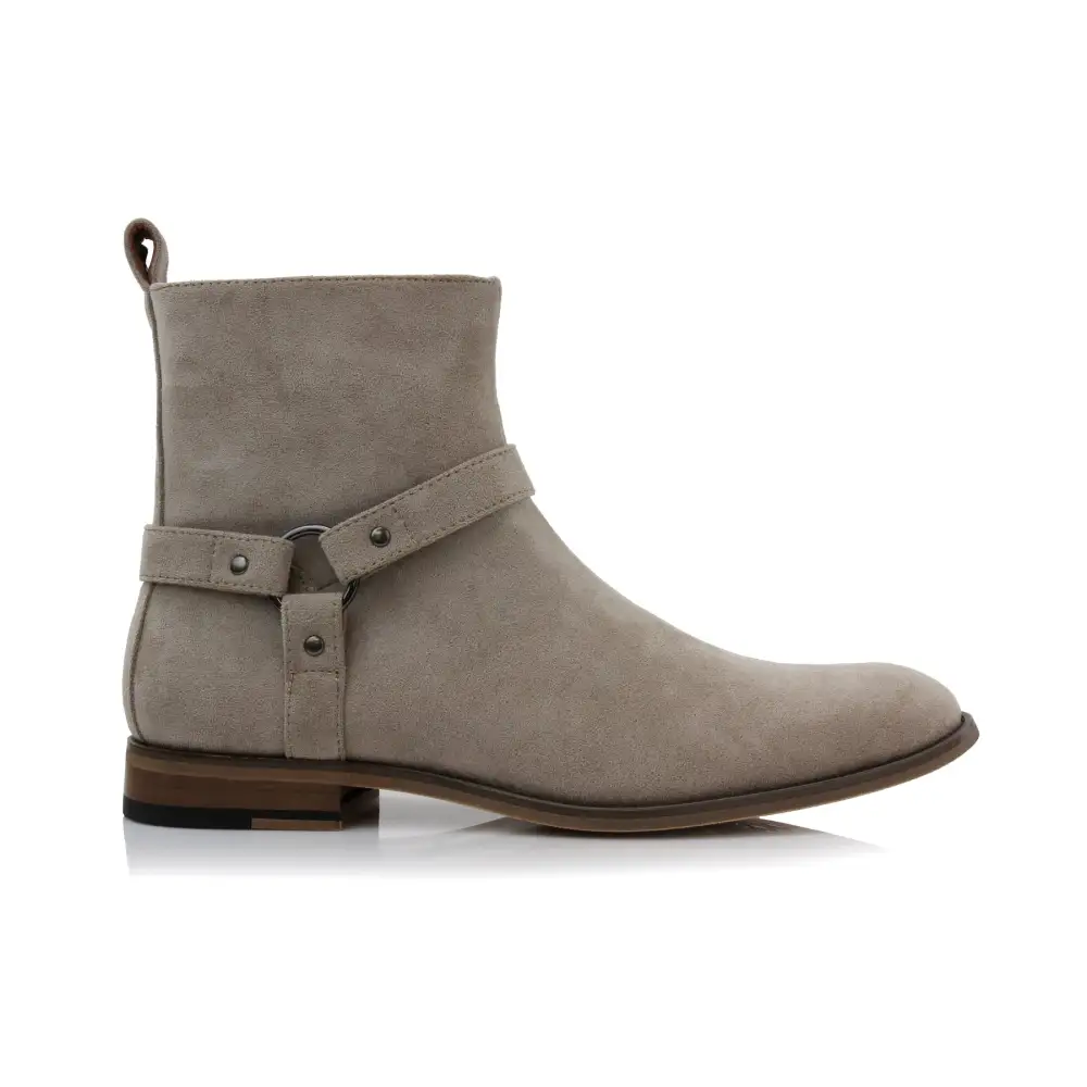 Faux-Suede Suede Faux-Leather Chelsea Boots