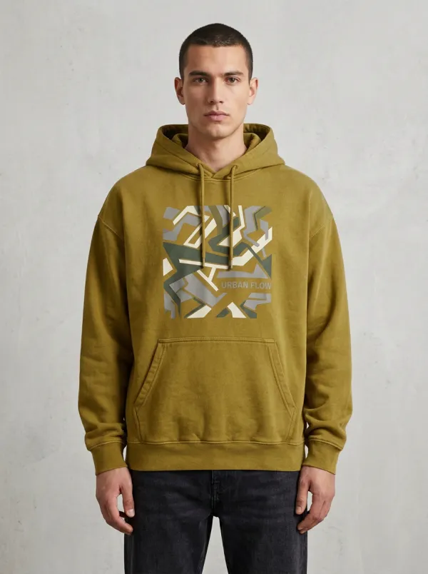 Camo Geometric Men's Graphic Hoodie