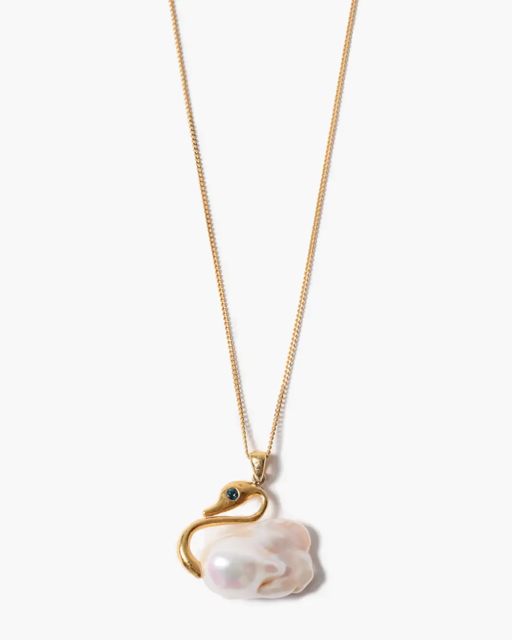 Pearl Swan Statement Necklace