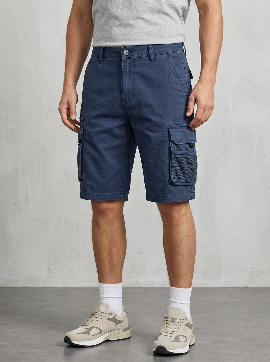 Men's Corduroy Multi Pocket Cargo Shorts for Daily Wear