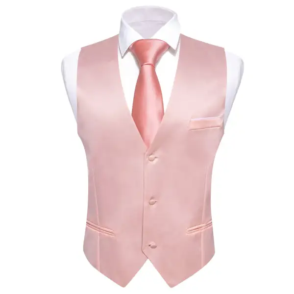 Refined Solid V Neck Business Dress Vest