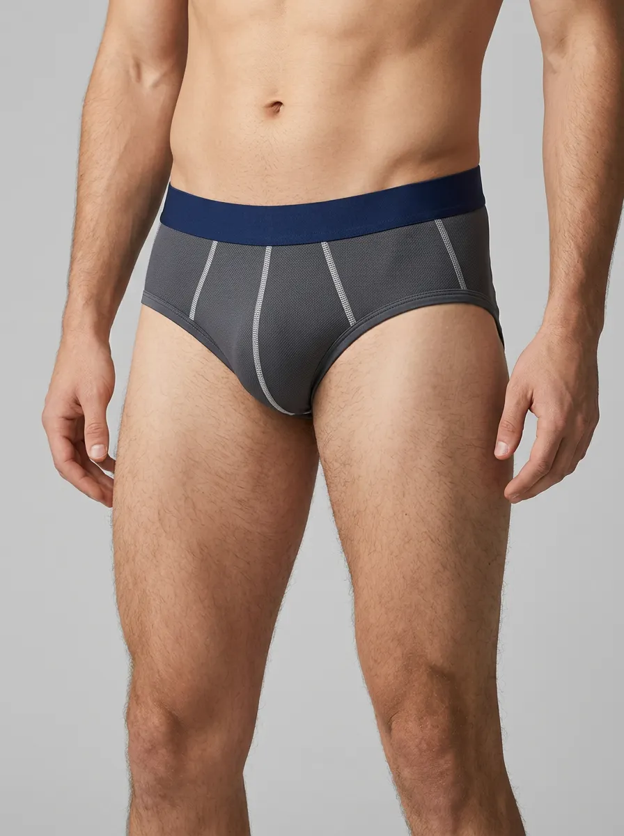 Men's Athletic Performance Striped Boxer Briefs