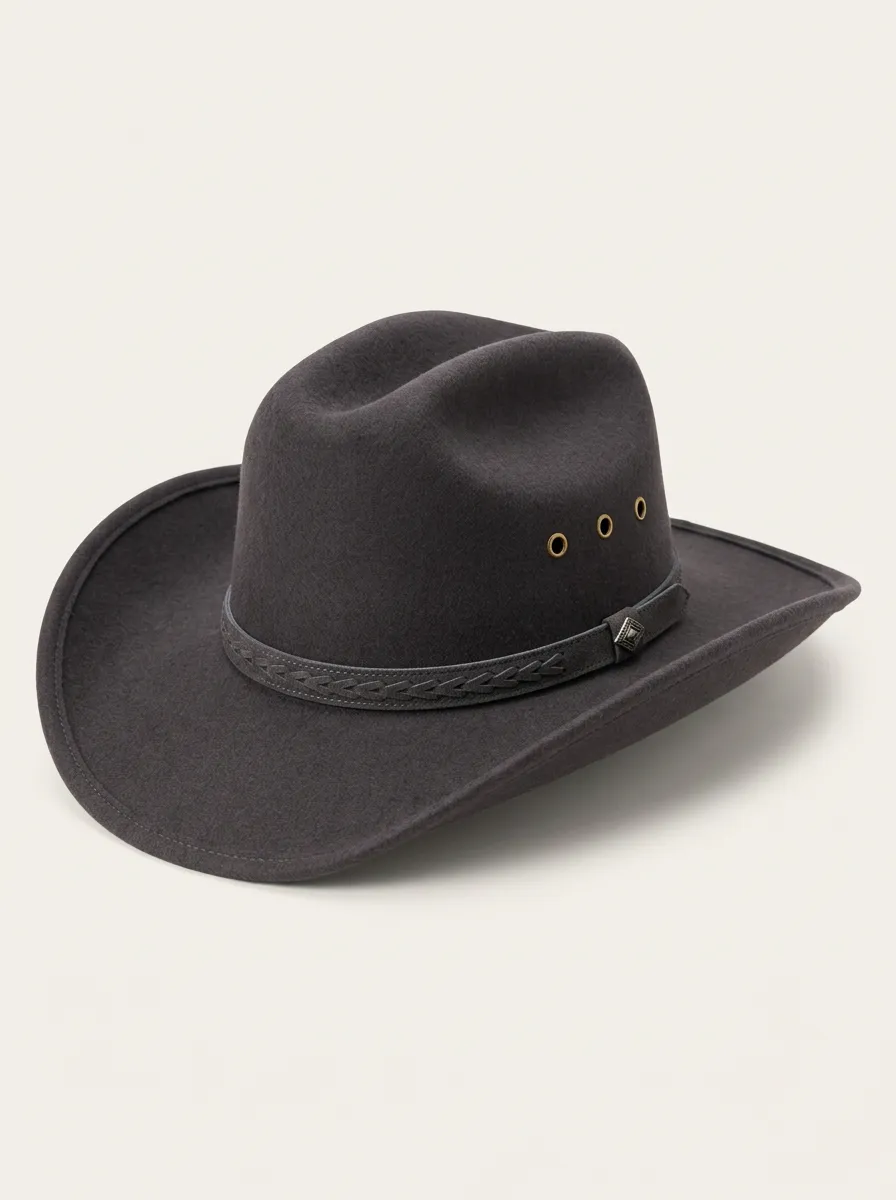 Felt Western Hat with Braided Band Styling