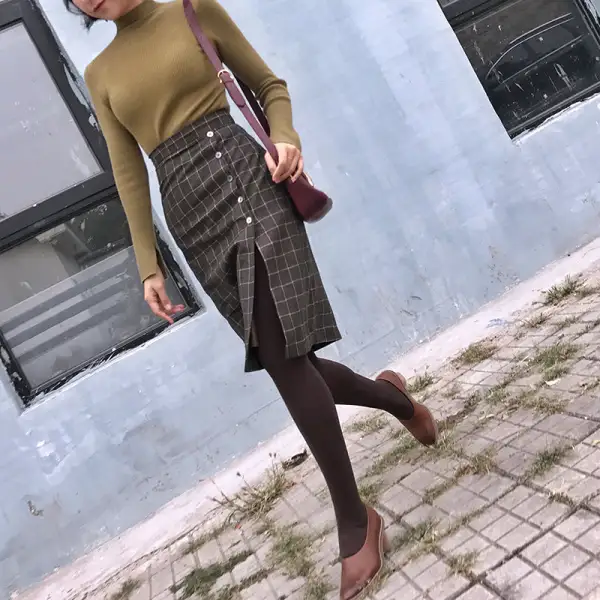 Graceful Weekend Everyday Casual Plaid Skirt