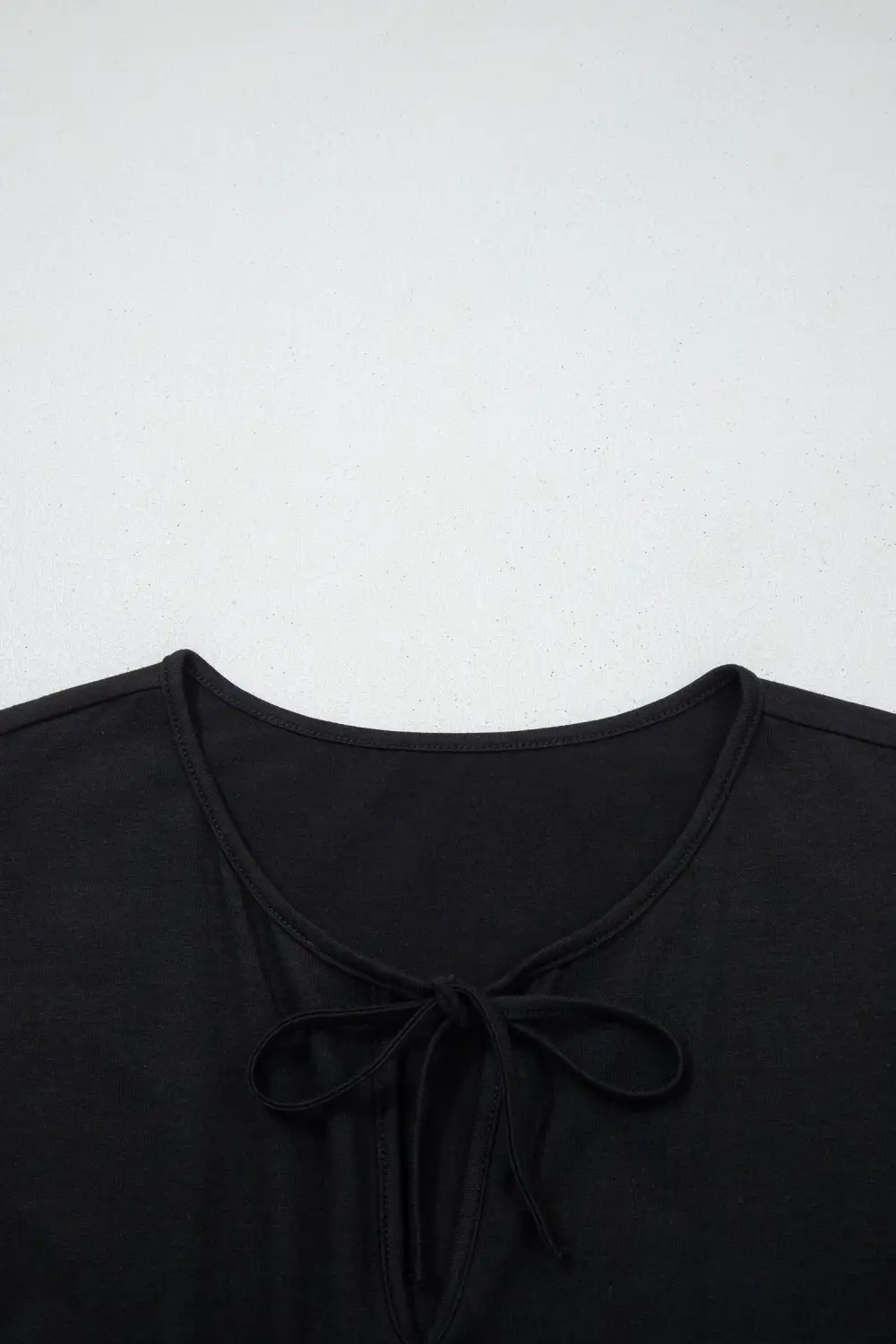 Plus Size Solid Color Bow Tie Peplum