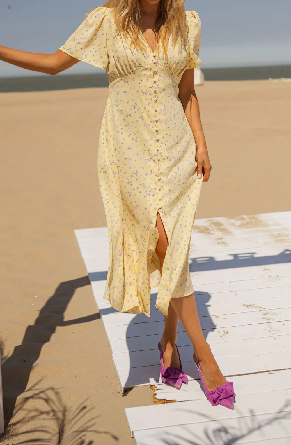 Satin Finish Short Sleeve Maxi Dress