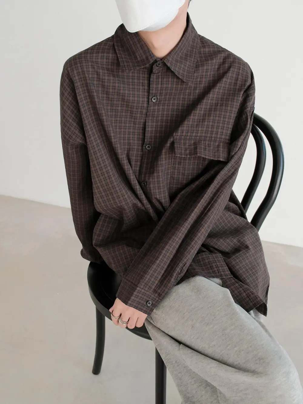 Side Flap Pocket Plaid Shirt