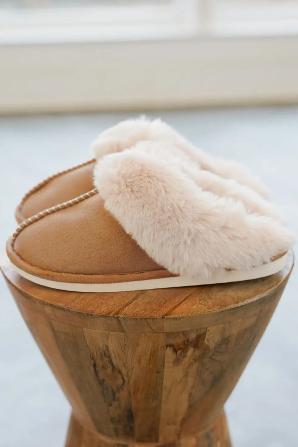 Plush Suede Winter Home Slide Slippers