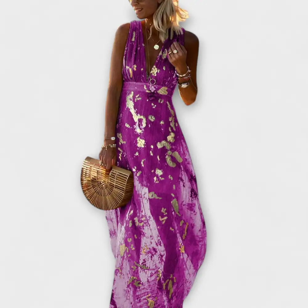 Refined V-Neck Everyday Casual Dress