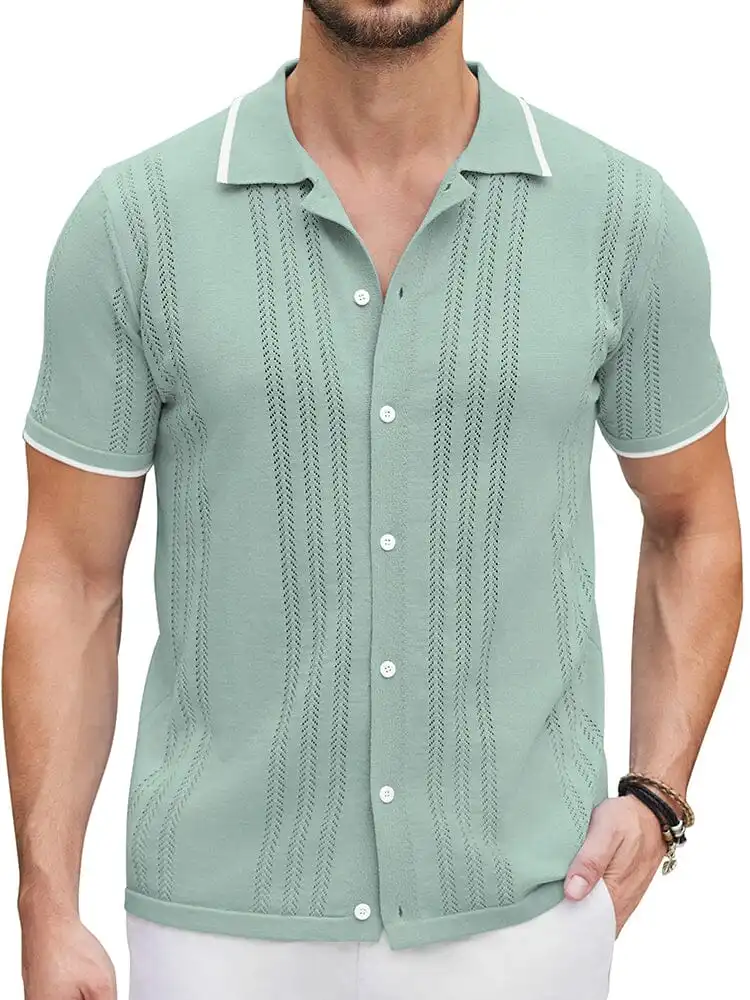 Casual Breathable Knit Shirt