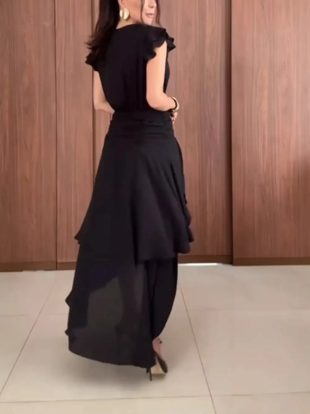 Drape Ruffle Dress