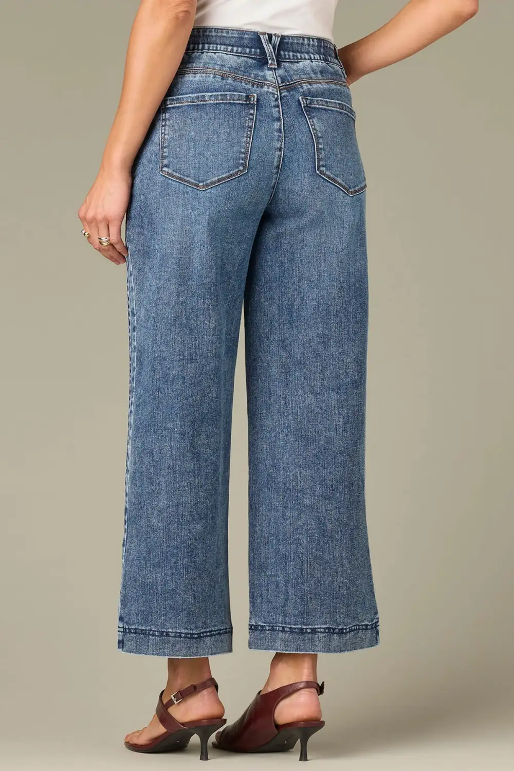 Everyday   Double Side Seam Wide Leg Jeans