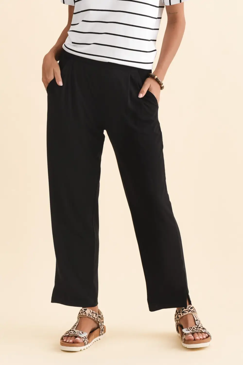 Rayon Pants With Stretch And Lightweight