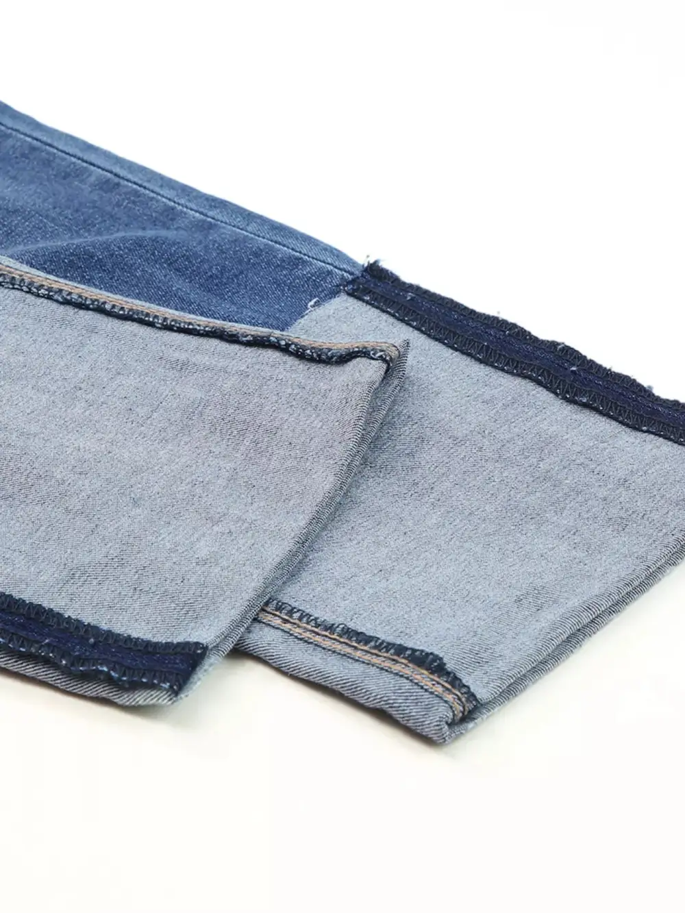 High-Waist Distressed Washed Stretch Straight Leg Jeans