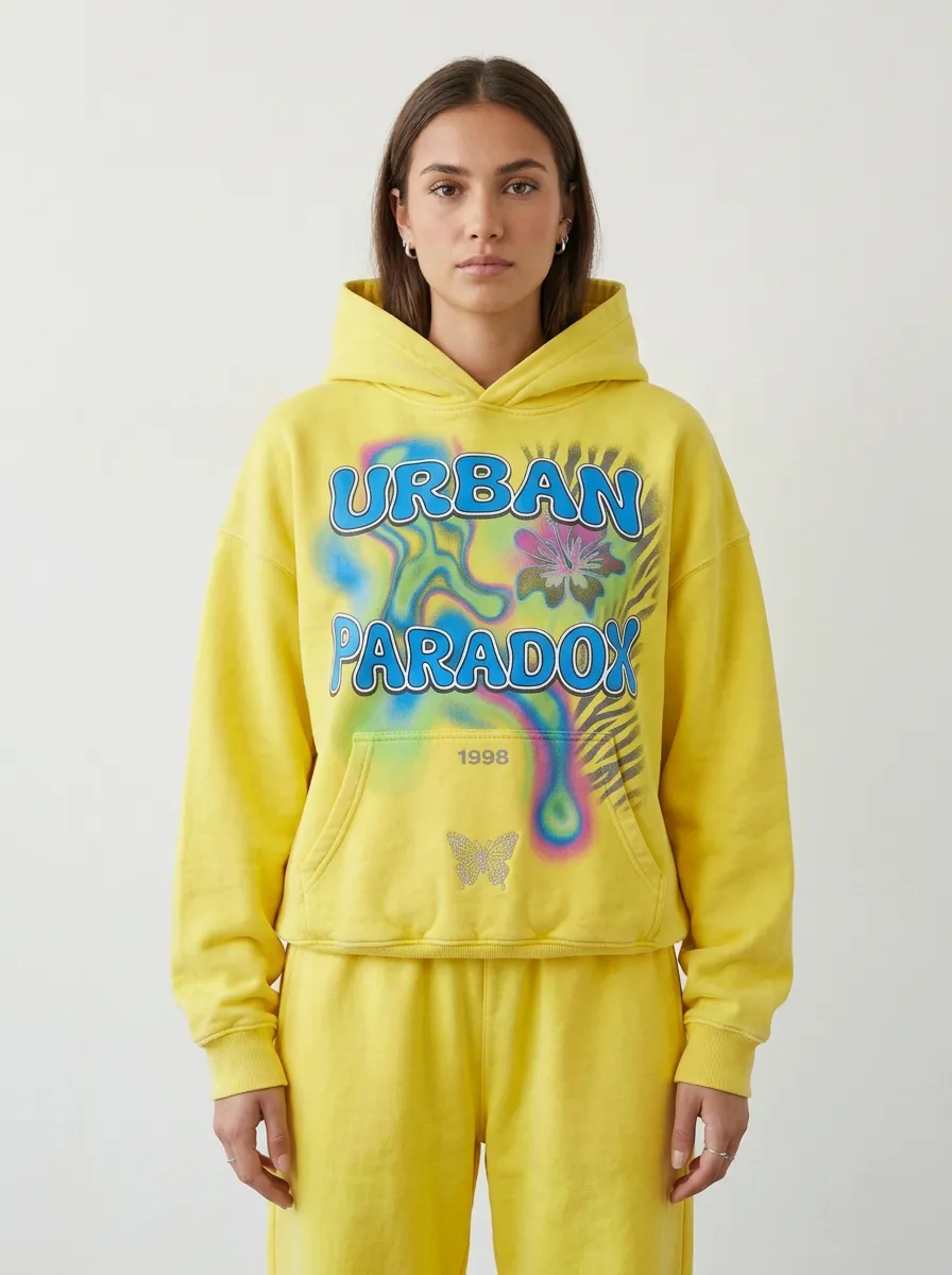 Unisex Streetwear Butterfly Hoodie
