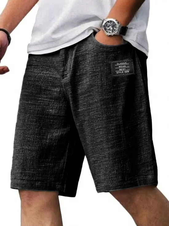 Linen Blend Relaxed Fit Shorts