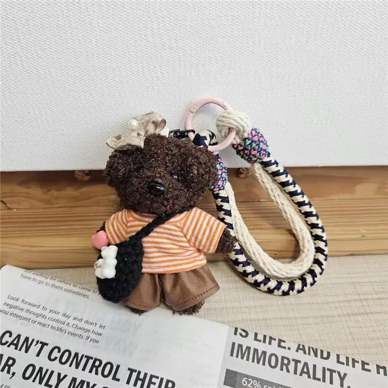 Cute Plush Teddy Bear Keychain Accessries
