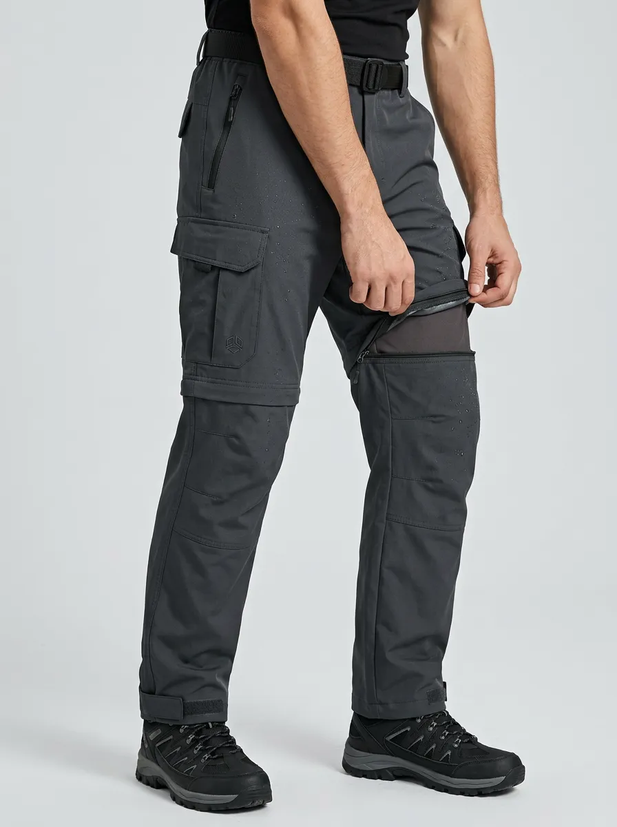 Men's Field Performance Waterproof Zip-Off Tactical Cargo Pants