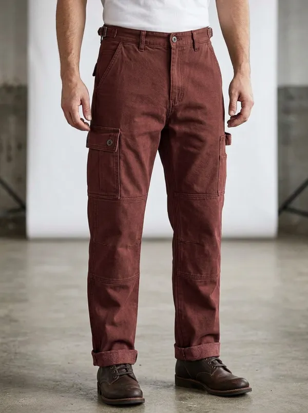 Men's Relaxed Canvas Functional Cargo Pants