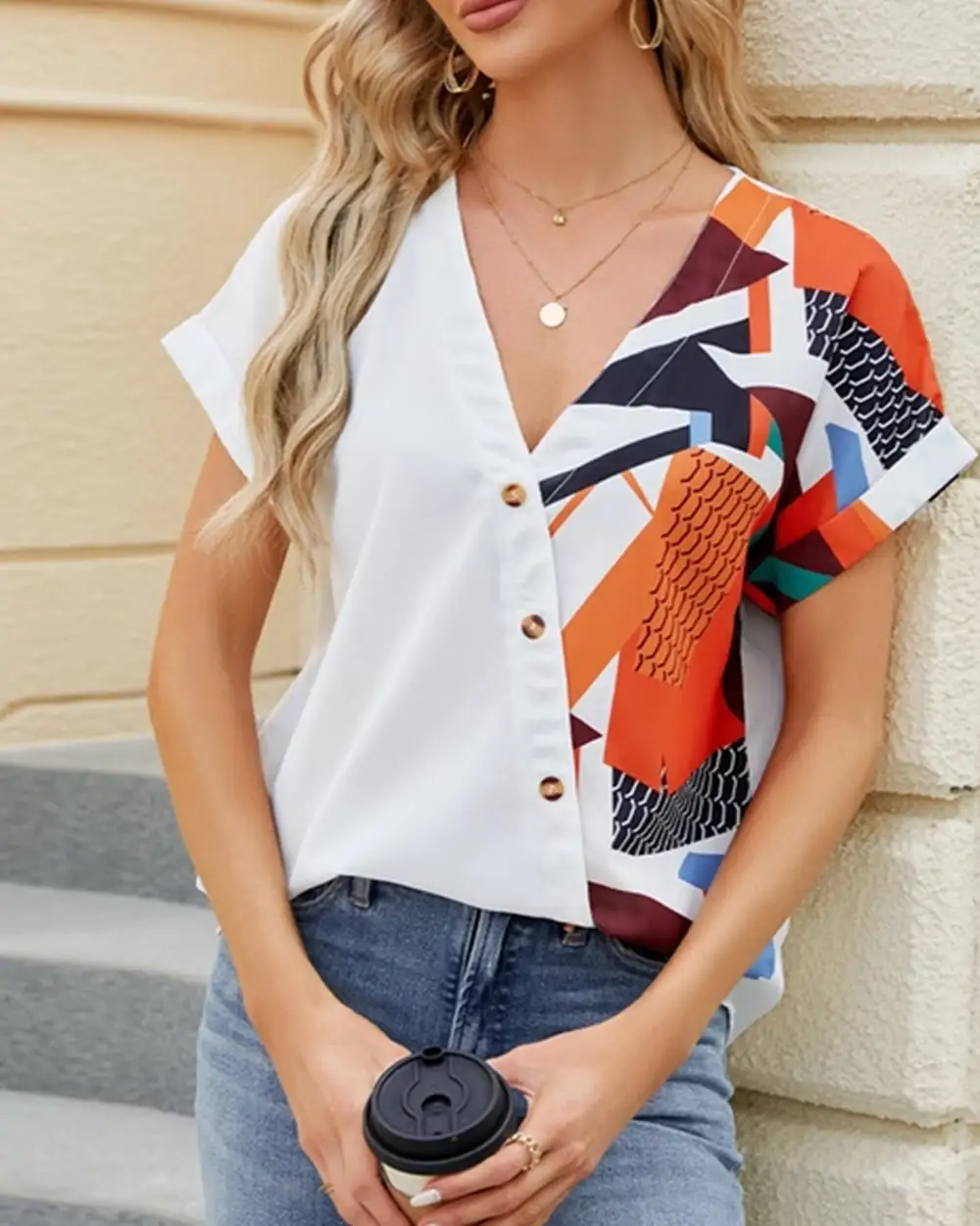 Printed Chiffon Blouse