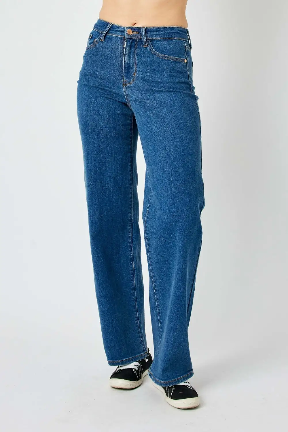 High Rise Straight Denim Jeans