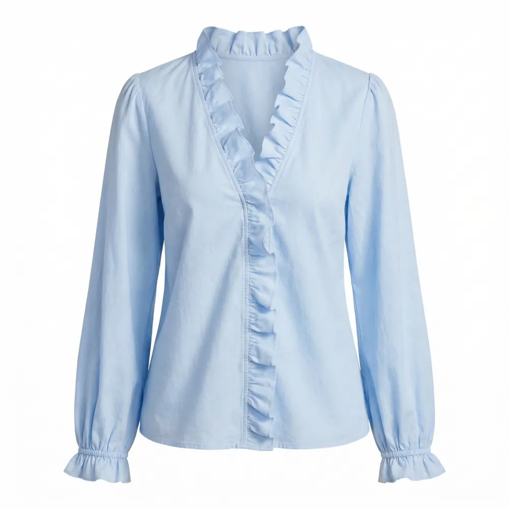  Ruffle Soft Blouse