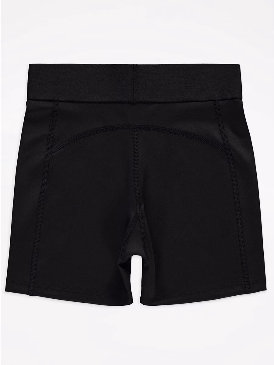 Black Active Cycling Shorts detail 1