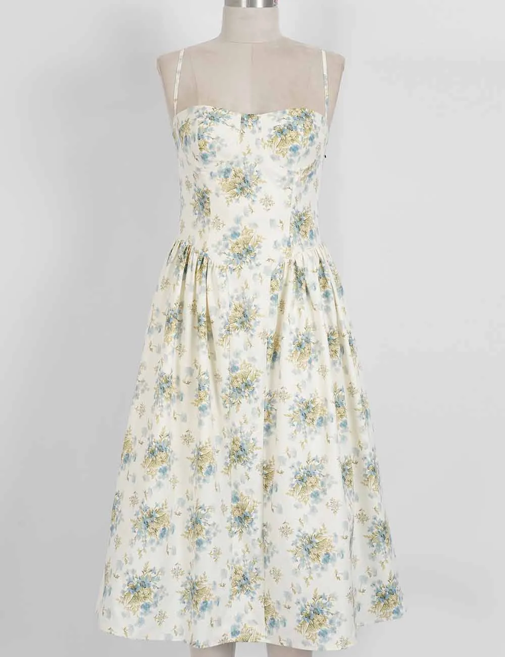 Corset Spaghetti Strap Midi Dress