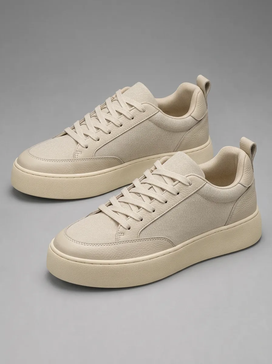 Men's Minimalist Canvas Leather Skate Shoes