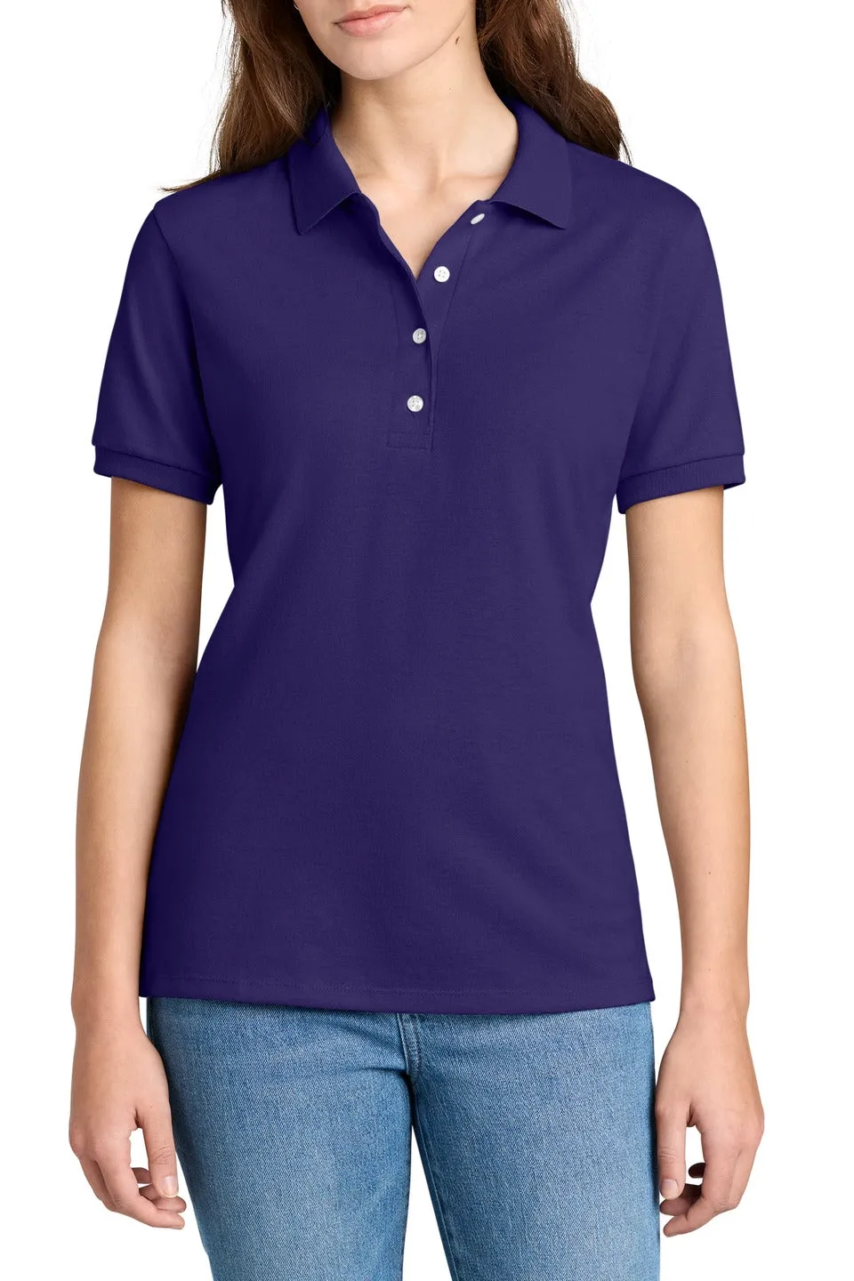Women's Cotton-Blend Performance Polo Shirt