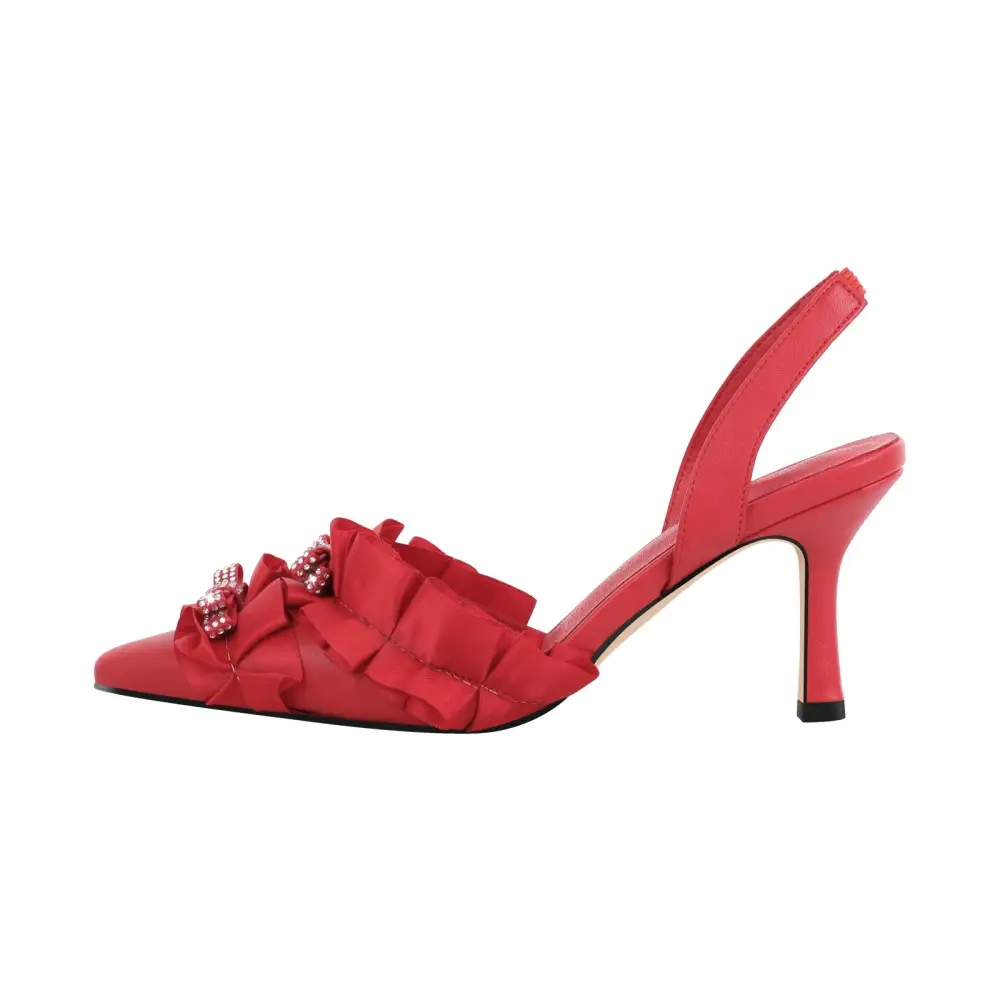 Modern Rhinestone Pointed Toe Stiletto Slingback Pumps