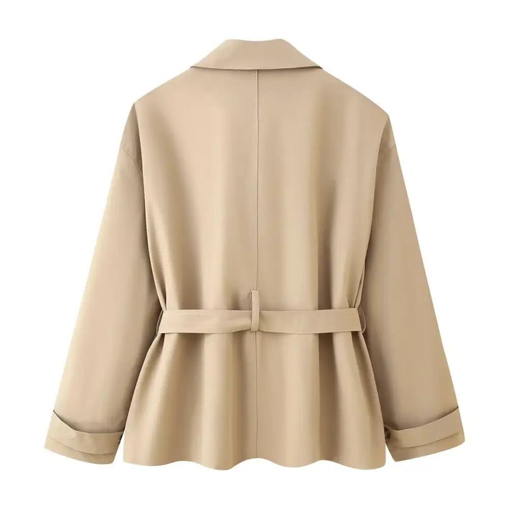 Modern Double Breasted Trench Coat