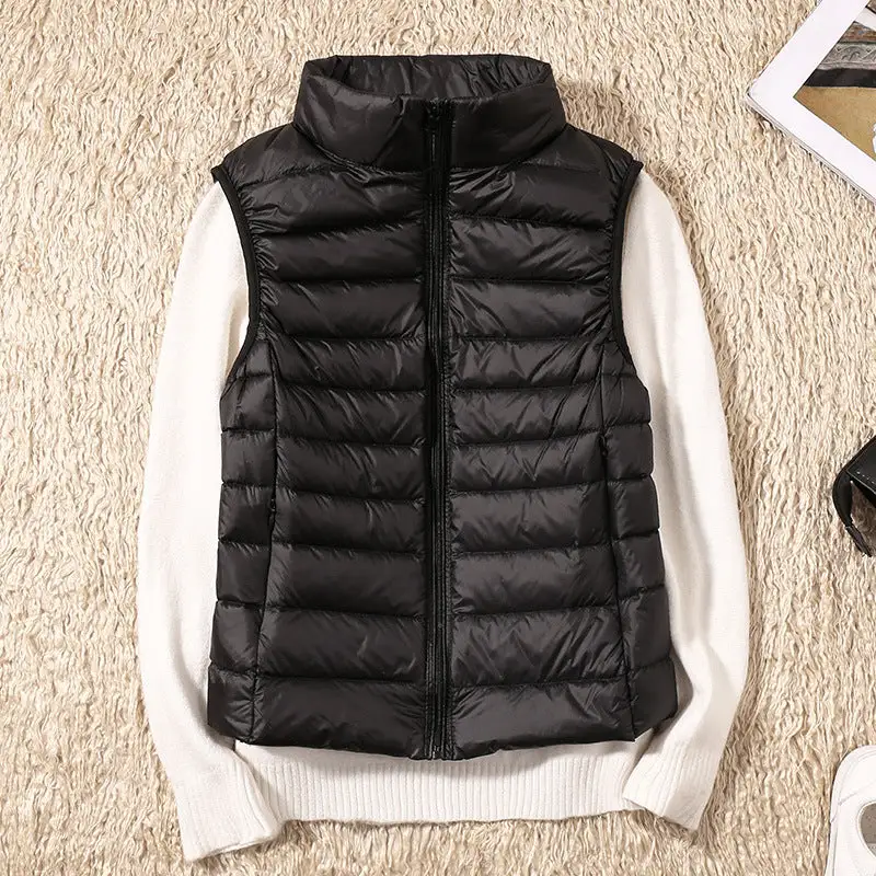 Women's Waterproof Vest With Duck Down and Jacket