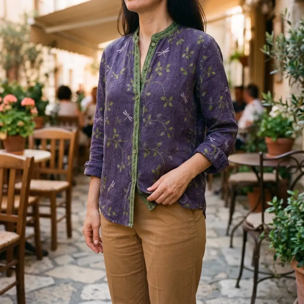 Botanical Polyester Blouse
