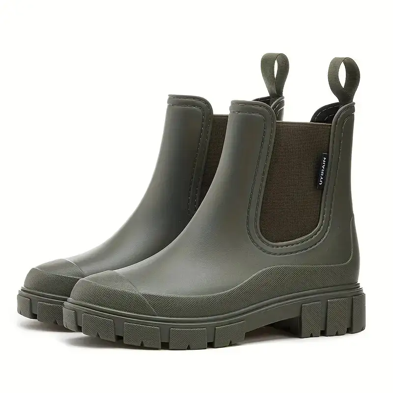 Waterproof Chelsea Boots Slip Resistant Lug Sole