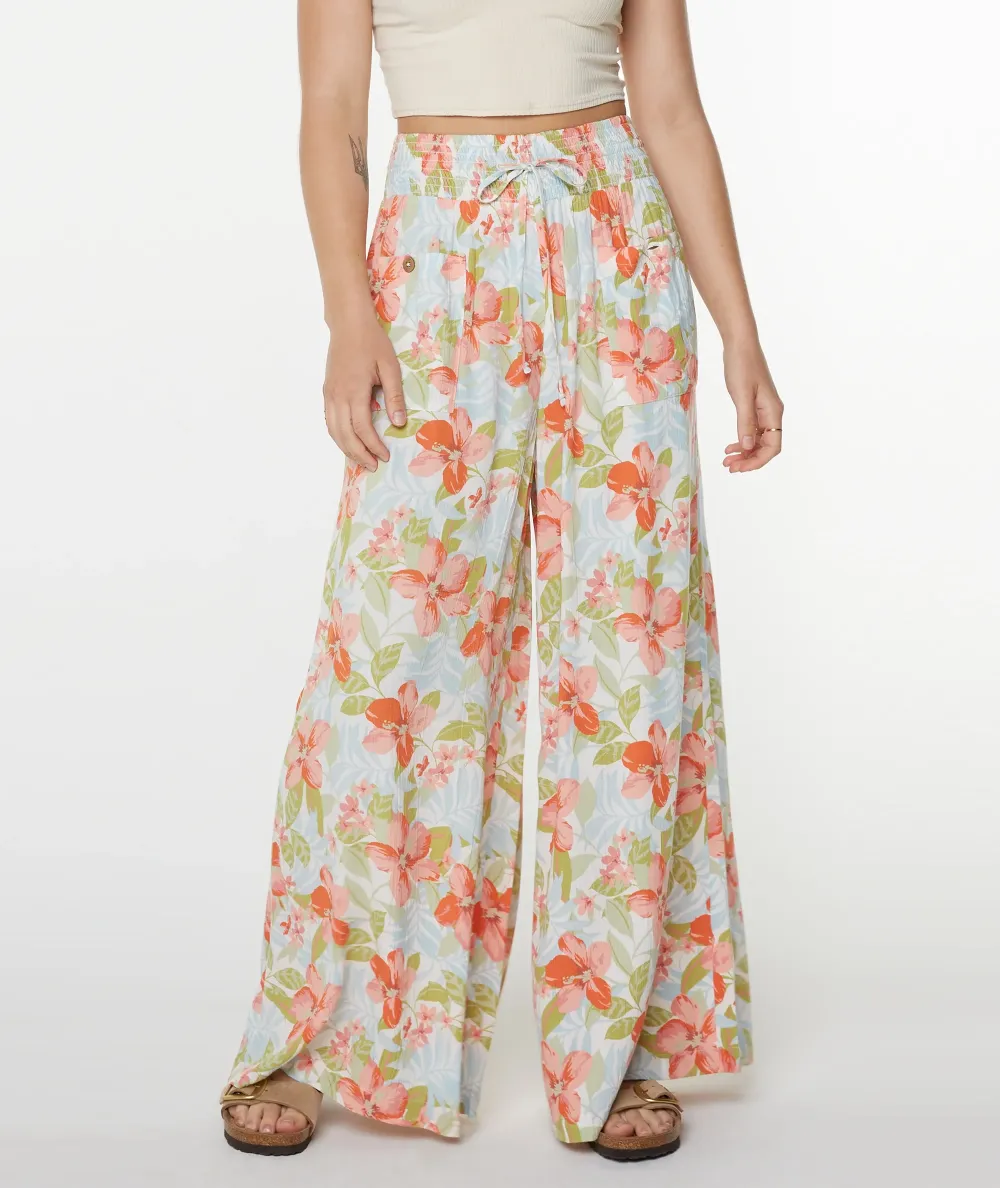 Retro Floral Women's Wide-Leg Pants