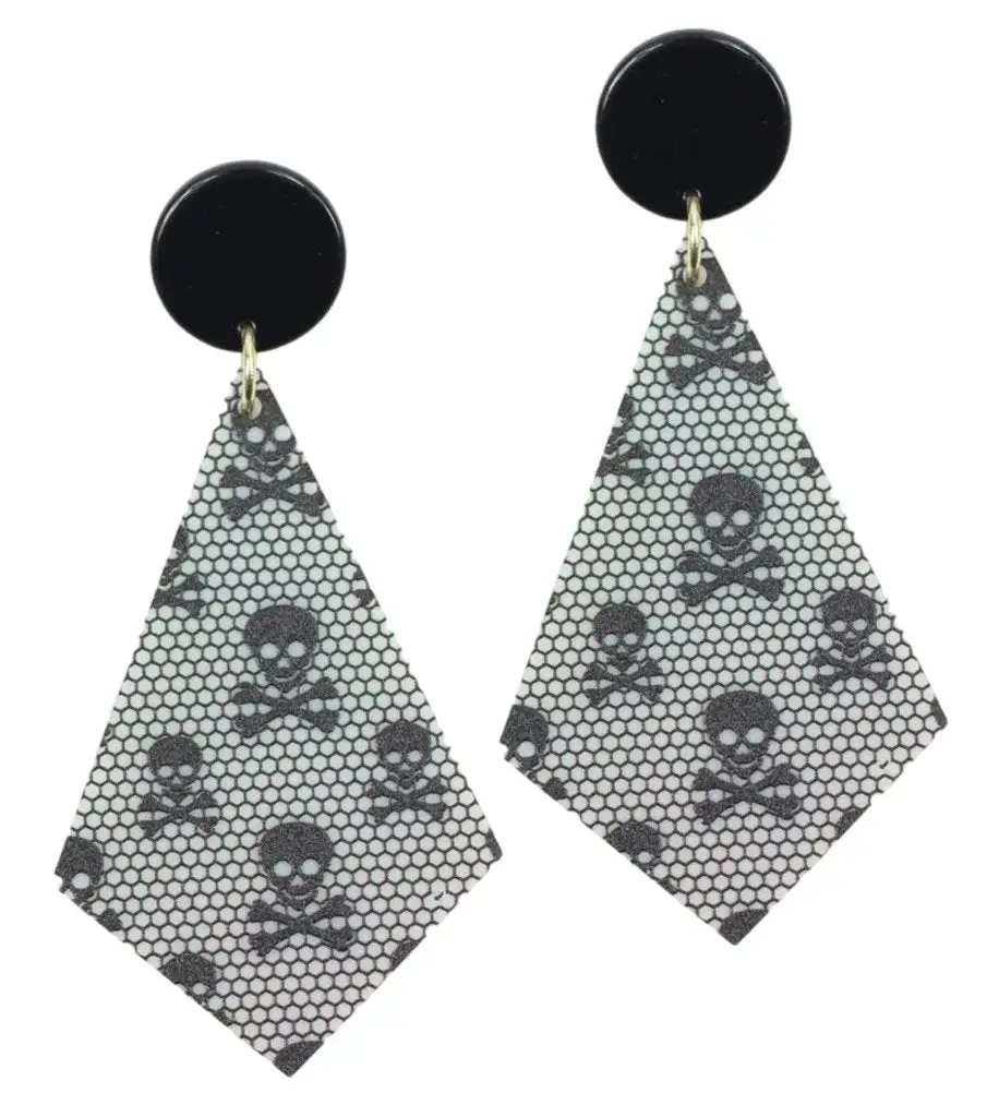 Acrylic Skull Earrings