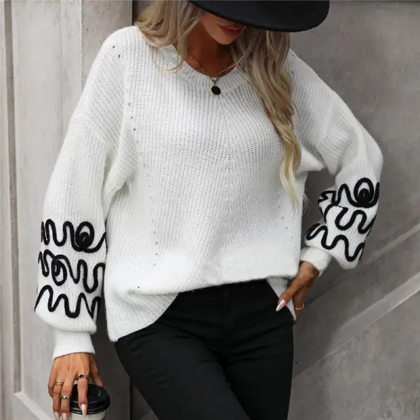 Timeless Women's Knit Long-Sleeve Relaxed Sweater