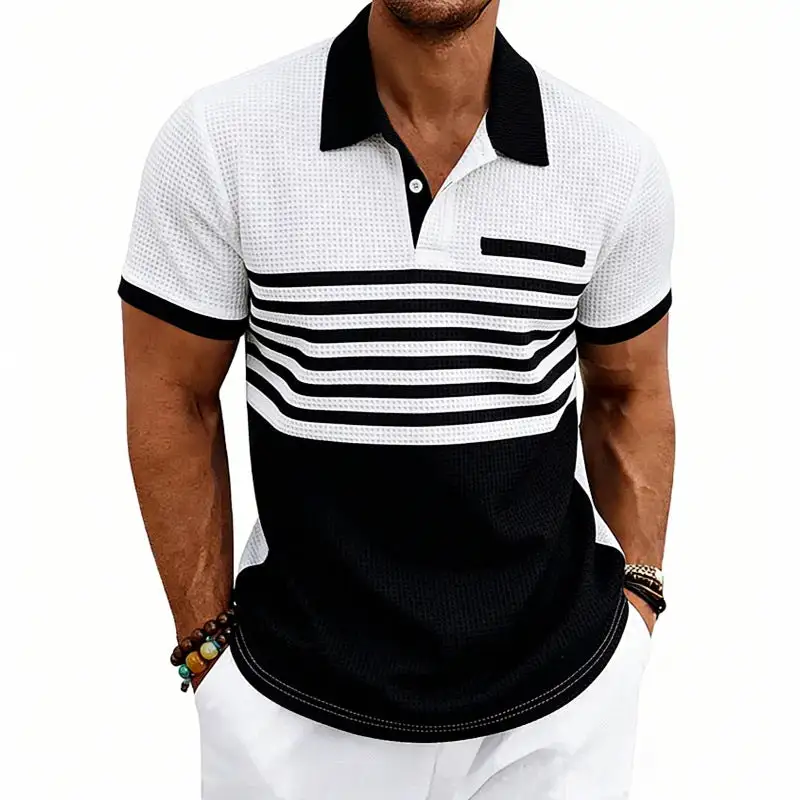 Jacquard Cotton Polo Shirt