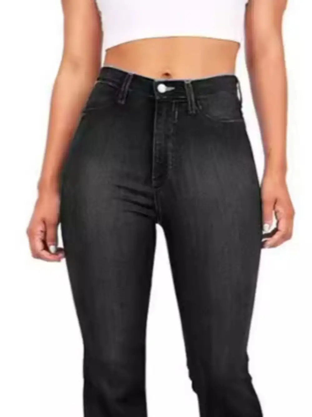 High-Waisted Bootcut Jeans