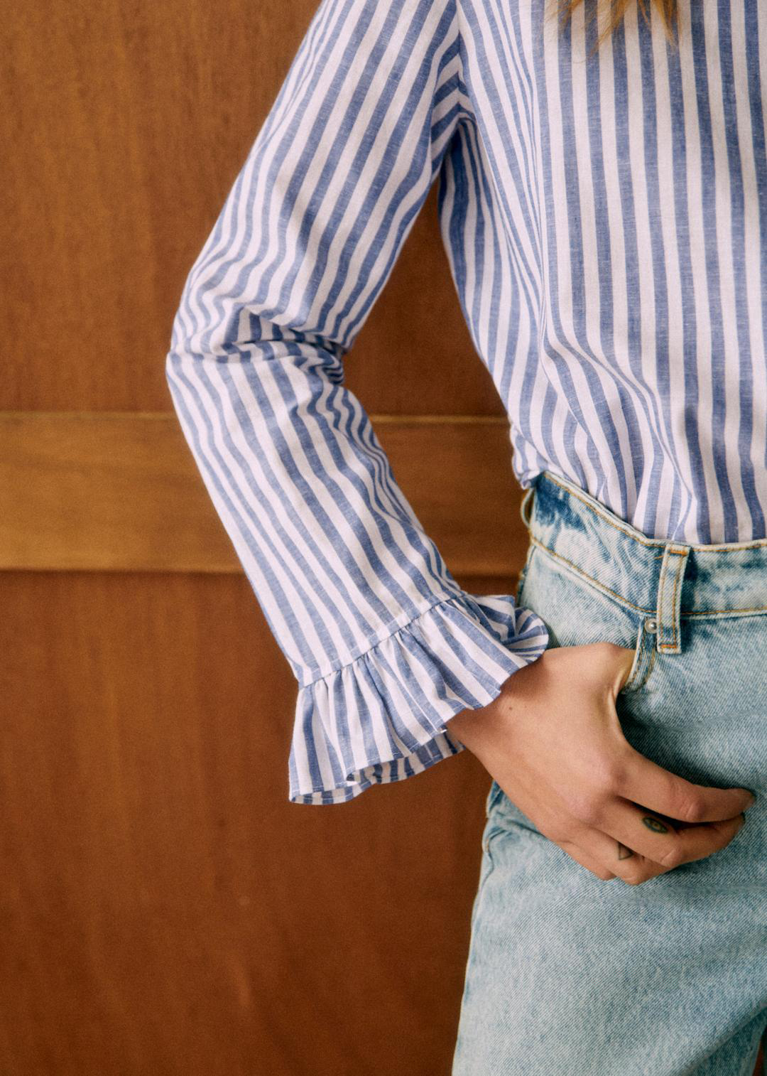 Blue Stripes  Long Sleeve Shirt