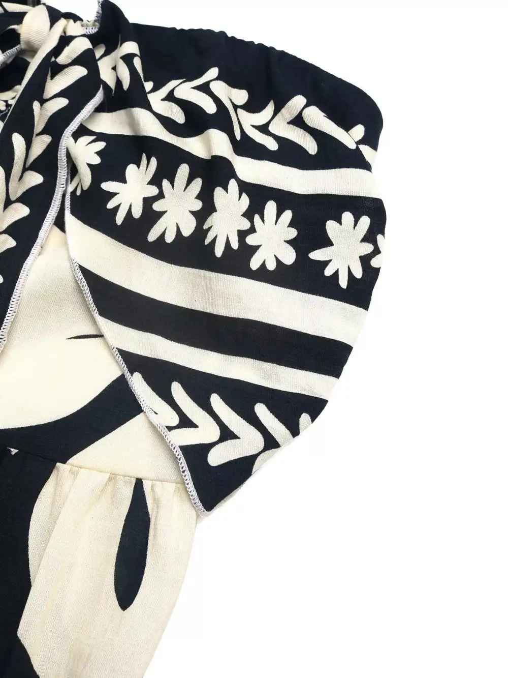 Floral Print Strapless Tie Front Wide Jumpsuit
