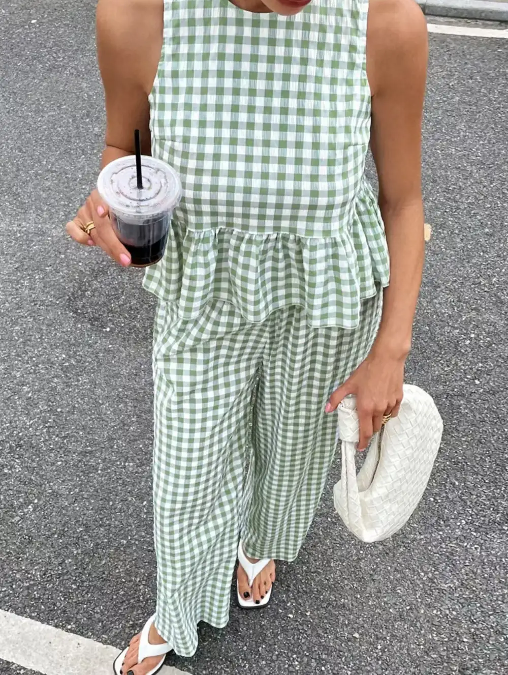 Sleeveless Top Pants Two Piece Set