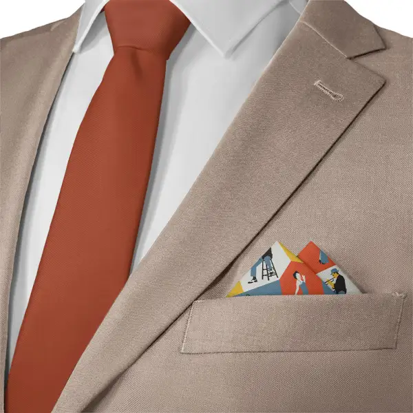Crisp Clean Novelty Hobby Motif Pocket Square